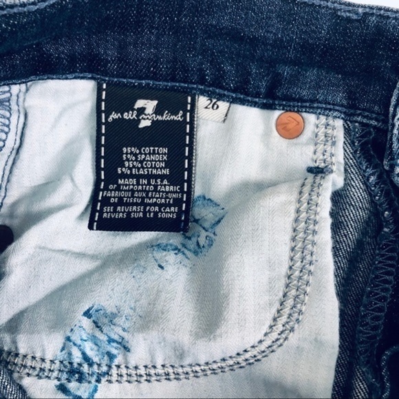 7 For All ManKind Dojo Blue Capri Jeans - Picture 5 of 5